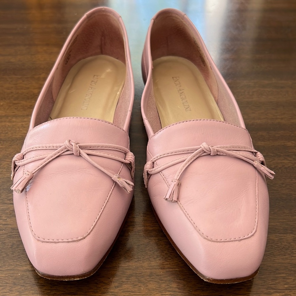 Gorgeous Light Mauve Enzo Angioloni Leather Shoes, Size 6M